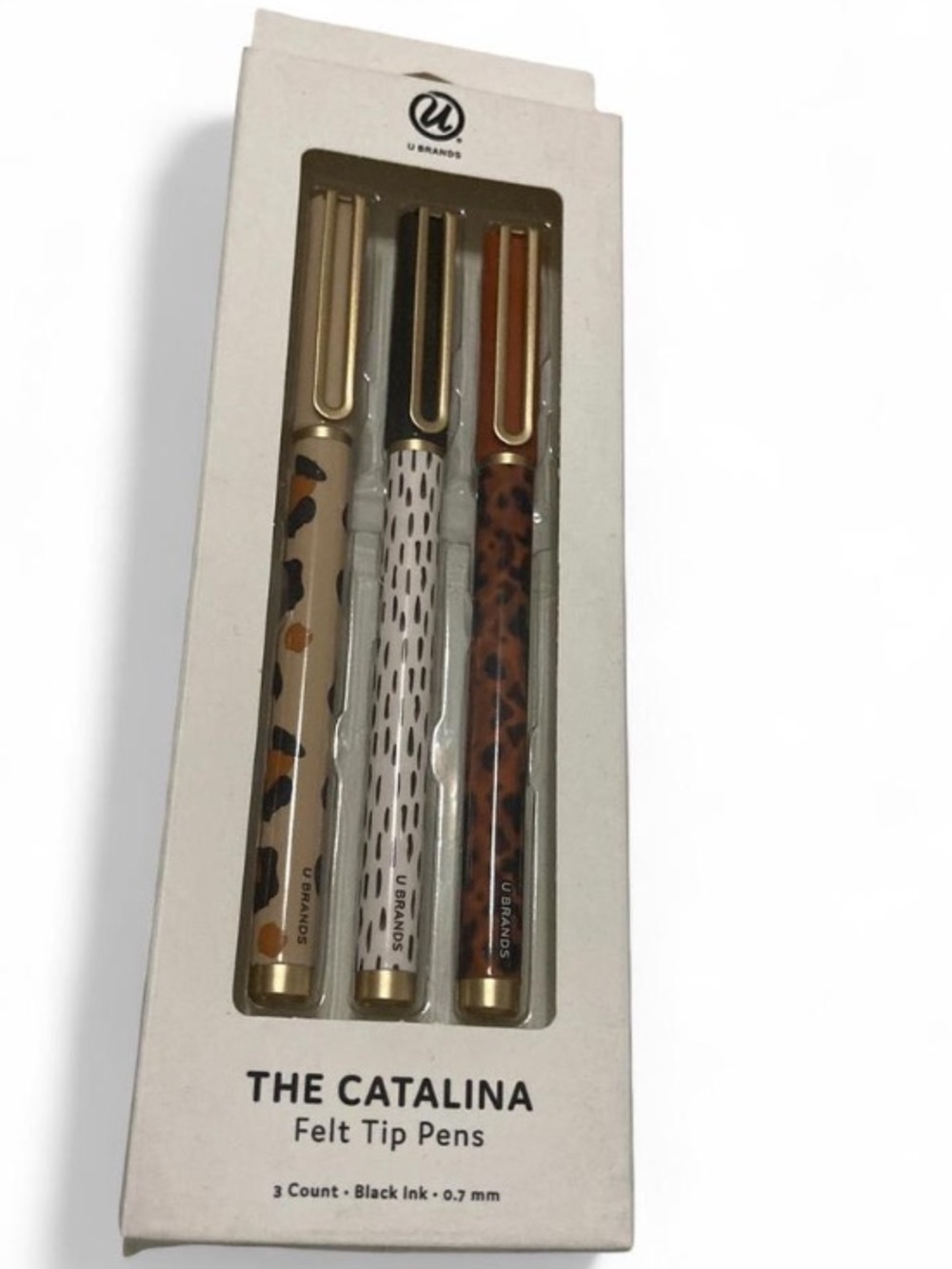 🆕 U Brands The Catalina Felt Tip Pens - Neutral Animal Print Set! 💥